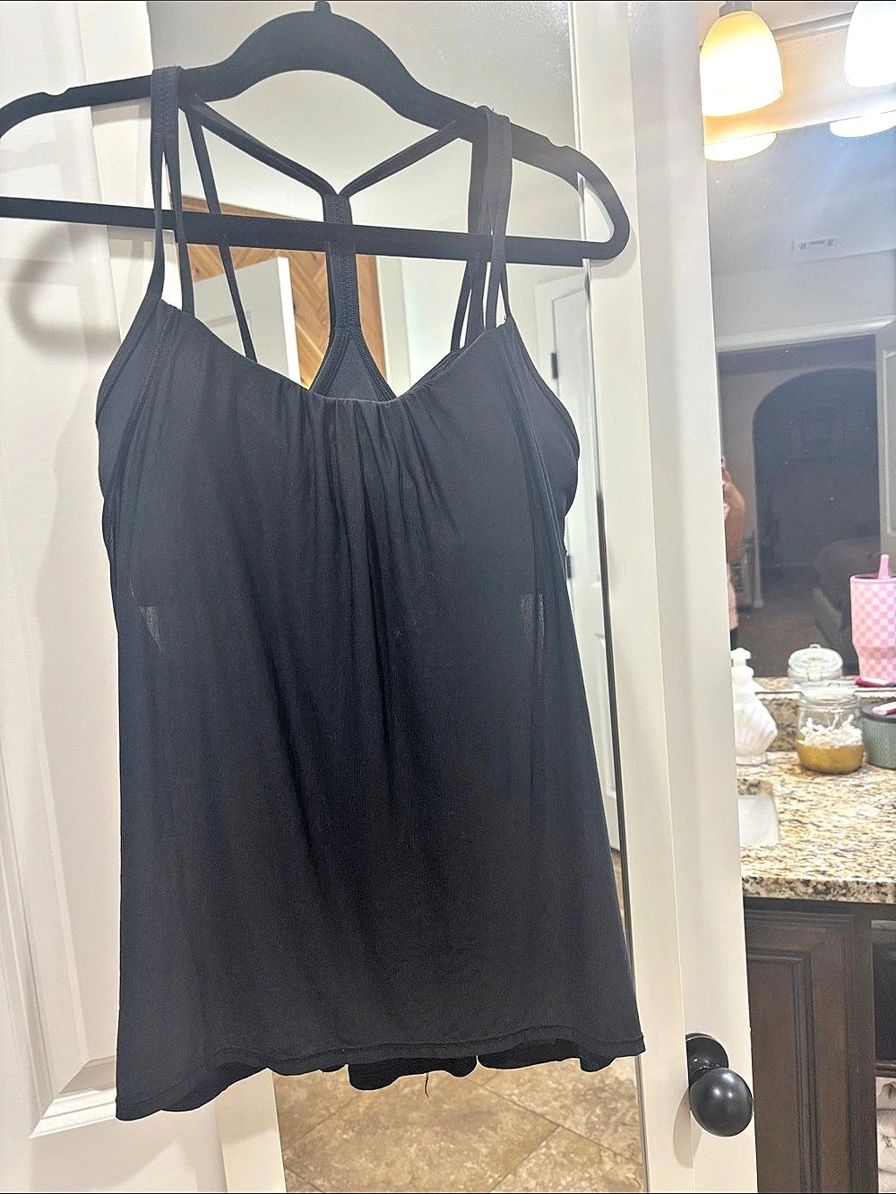 Lululemon Nouveau Limits Tank Black Strappy Mini Dress